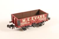 377-2017k 5-plank open wagon - M.E. Evans, Aberystwyth - Exclusive to Bachmann Collectors Club