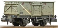 16 ton steel mineral wagon with top flap doors in BR grey - weathered - B165149