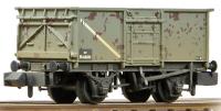 16 ton steel mineral wagon with top flap doors in BR grey - weathered - B168339