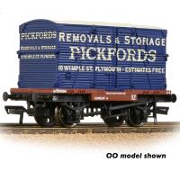 Conflat Wagon BR Bauxite (Early) With 'Pickfords' BD Container [WL]