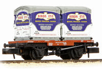 377-341C Conflat Wagon BR Bauxite (Early) with x2 AF Containers 'Birds Eye'