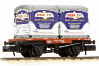 377-341D Conflat Wagon BR Bauxite (Early) with x2 AF Containers 'Birds Eye'