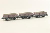 377-475Z Triple Pack of China Clay Wagons with Flat Hood - Kernow special edition