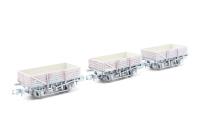 377-476Z Set of 3 China Clay Wagons with Hoods in BR Bauxite (Exclusive to Kernow MRC)