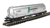100 ton JPA cement wagon 12434 in VTG Lafarge Cement metallic silver