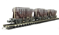 PCV 22-Ton Presflo wagon in BR bauxite - B873110, B873295 & B873344 - Pack of 3 - weathered