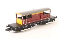 25 Ton Queen Mary brake van with plated sides KDS56305 in EWS livery - Limited edition for N Gauge Society