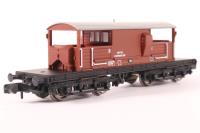 25 Ton Queen Mary Brake Van with Plated Sides S56298 in BR Bauxite - Limited Edition for N Gauge Society