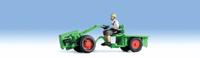 37750 2-Wheel Tractor with Trailer and Driver, Red/Green