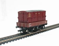 3-plank wagon in BR brown B457200 with crimson container BD6534B