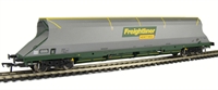 100 tonne HHA bogie hopper wagon in Freightliner Heavy Haul livery with sliding end door