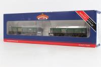 Set of Two PNA 34 Ton Ballast/Spoil 5 Rib Wagons, Wagon A) CAIB-3653 , Wagon B) CAIB-3680 in 'Railtrack' Green Livery Railtrack - Weathered - Limited edition for Modelzone