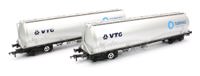 38-201Kx2 Set of 2 JPA Bogie Cement Tank Wagons VTG Tarmac VTG 12431 (Exclusive Edition)