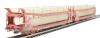 IPA twin double deck car transporter in 'STVA' red livery - weathered