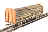38-300A OTA (ex VDA) Timber Carrier Wagon Railfreight (Red) with Lumber Load - Weathered