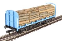 38-302 OTA (ex VDA) timber carrier wagon in Kronospan blue with lumber load