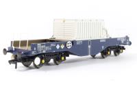FNA Nuclear Flask Wagon with Flat Floor & Round Buffers 550011 in DRS Blue Livery - Bachmann Collectors Club Limited Edition 2011/12