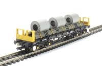 BAA steel carrier with steel coils in Railfreight Metals livery