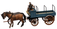 387.63 Open Farmers Wagon with Driver and Horses - pack of 2