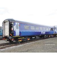 Mk2F TSO tourist second open in ScotRail 'Saltire' livery - Digital fitted