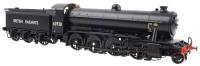 Class O2/2 'Tango 2-8-0 63938 in BR black with BRITISH RAILWAYS lettering, GN cab and tender