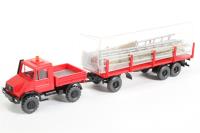 3920327 Unimog U140 with Bolster Trailer and Load