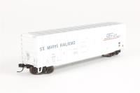 39935A 50' single door ACF boxcar of the St. Mary's Railroad - white & red & blue 4202