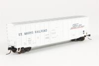 39936A 50' single door ACF boxcar of the St. Mary's Railroad - white & red & blue 4240