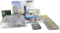 40-900 UniTram Starter Set with a Power Pack & Portram Tram TLR0601 in Blue/White
