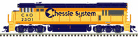 40004655 U23B GE 2313 of the Chessie System - digital fitted