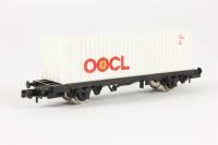 4005 Long flat wagon with container load