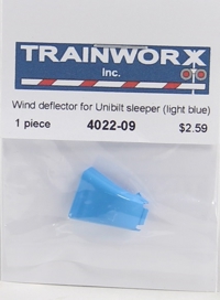 4022-09 Wind Deflector for Peterbilt 379 Tractor with Unibilt Sleeper, Light Blue 4022-09 Wind Deflector for Peterbilt 379 Tractor with Unibilt Sleeper, Light Blue