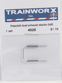 4025 Peterbilt Dual Exhaust Stacks (Tall) 4025 Peterbilt Dual Exhaust Stacks (Tall)