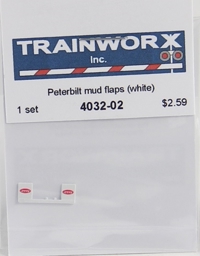 4032-02 Peterbilt Mud Flaps (White) 4032-02 Peterbilt Mud Flaps (White)