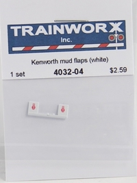 4032-04 Kenworth Mud Flaps (White) 4032-04 Kenworth Mud Flaps (White)