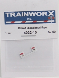 4032-10 Detroit Diesel Mud Flaps (White) 4032-10 Detroit Diesel Mud Flaps (White)