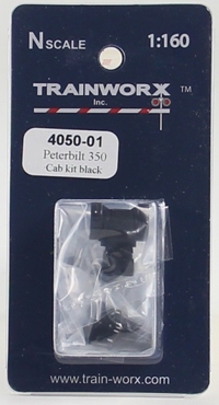 4050-01 Peterbilt 350 Tractor Decorated Cab Kit (Black) 4050-01 Peterbilt 350 Tractor Decorated Cab Kit (Black)