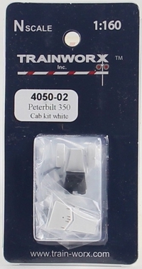 4050-02 Peterbilt 350 Tractor Decorated Cab Kit (White) 4050-02 Peterbilt 350 Tractor Decorated Cab Kit (White)