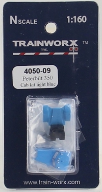 4050-09 Peterbilt 350 Tractor Decorated Cab Kit (Light Blue) 4050-09 Peterbilt 350 Tractor Decorated Cab Kit (Light Blue)