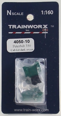 4050-10 Peterbilt 350 Tractor Decorated Cab Kit (Dark Green) 4050-10 Peterbilt 350 Tractor Decorated Cab Kit (Dark Green)