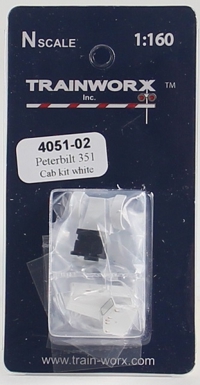 4051-02 Peterbilt 351 Tractor Decorated Cab Kit (White) 4051-02 Peterbilt 351 Tractor Decorated Cab Kit (White)