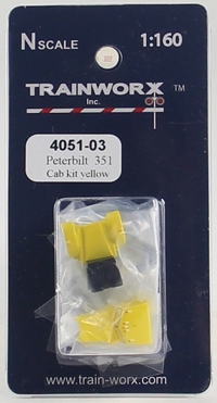 4051-03 Peterbilt 351 Tractor Decorated Cab Kit (Yellow) 4051-03 Peterbilt 351 Tractor Decorated Cab Kit (Yellow)