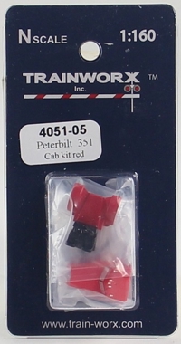 4051-05 Peterbilt 351 Tractor Decorated Cab Kit (Red) 4051-05 Peterbilt 351 Tractor Decorated Cab Kit (Red)