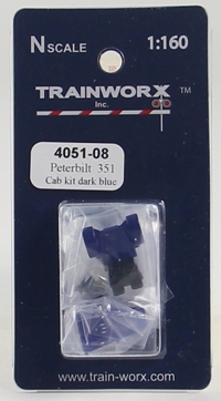4051-08 Peterbilt 351 Tractor Decorated Cab Kit (Dark Blue) 4051-08 Peterbilt 351 Tractor Decorated Cab Kit (Dark Blue)