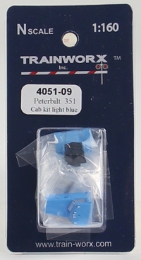 4051-09 Peterbilt 351 Tractor Decorated Cab Kit (Light Blue) 4051-09 Peterbilt 351 Tractor Decorated Cab Kit (Light Blue)