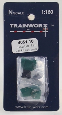 4051-10 Peterbilt 351 Tractor Decorated Cab Kit (Dark Green) 4051-10 Peterbilt 351 Tractor Decorated Cab Kit (Dark Green)