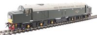 Class 40 in BR green with small yellow panels and centre headcode panel - unnumbered