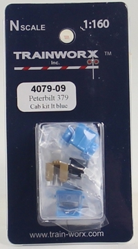 4079-09 Peterbilt 379 Tractor Decorated Cab Kit (Light Blue) 4079-09 Peterbilt 379 Tractor Decorated Cab Kit (Light Blue)