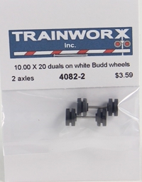 4082-2 Truck Wheels and Tires 10.00 x 20 Duals on White Budd Wheels (2-Axles) 4082-2 Truck Wheels and Tires 10.00 x 20 Duals on White Budd Wheels (2-Axles)