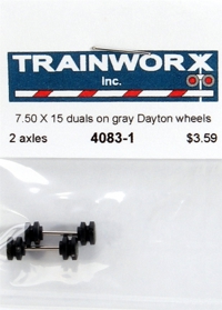 4083-1 Truck Wheels and Tires 7.50 x 15 Dual Gray Dayton Wheels (2-Axles) 4083-1 Truck Wheels and Tires 7.50 x 15 Dual Gray Dayton Wheels (2-Axles)